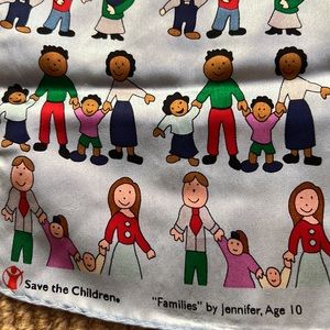 New Save the Children Silk Scarf 1997 “Families”